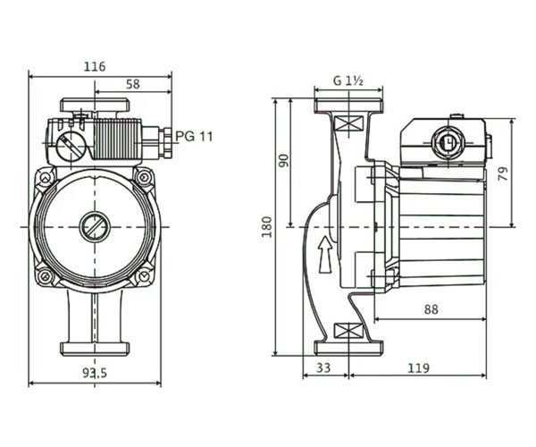 Циркулациона пумпа Wilo RS 25/8 - Image 2