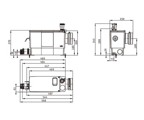 Пумпа за отпадна вода Drainlift MINI3-XS/WC-EF - Image 2