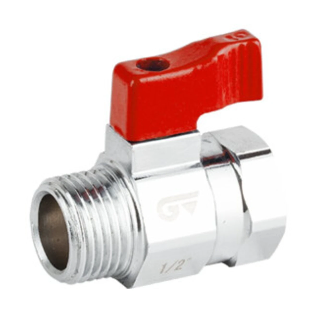 Мини вентил 1/2″ црвен Genebre 3097H 04
