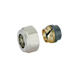 Цевен адаптер за бакарна цевка 15 – 1/2" “Unifit”, никелиран