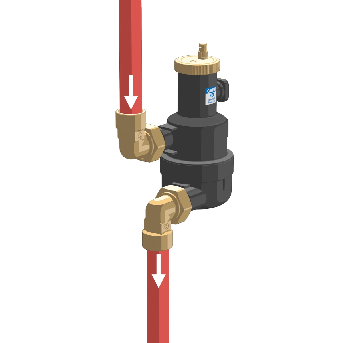 Деаератор Caleffi 551606 1″ HED за топлинска пумпа – слика 4
