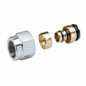 Адаптер PEX/AL/PEX 16×2 – 1/2", хромиран