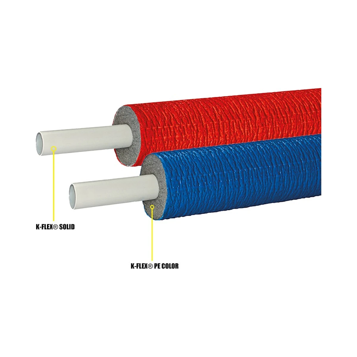 Алумпласт цевка K-Flex SOLID со црвена и плава изолација