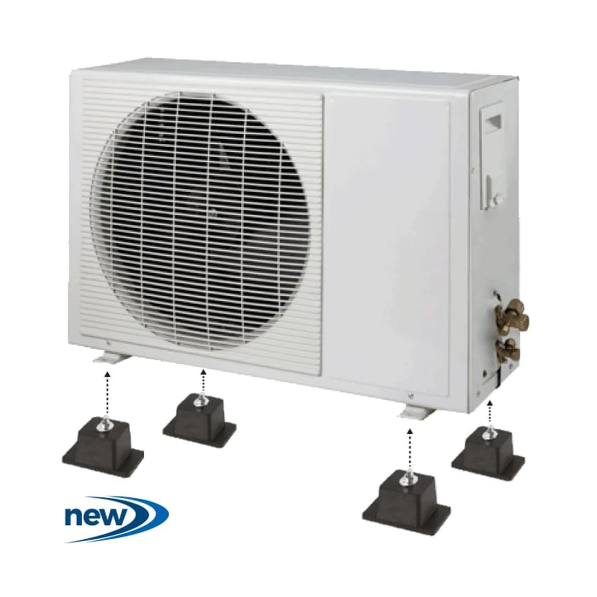 Антивибрациски подлошки за под 105×50×55 mm PVC комплет од 4 Vecamco