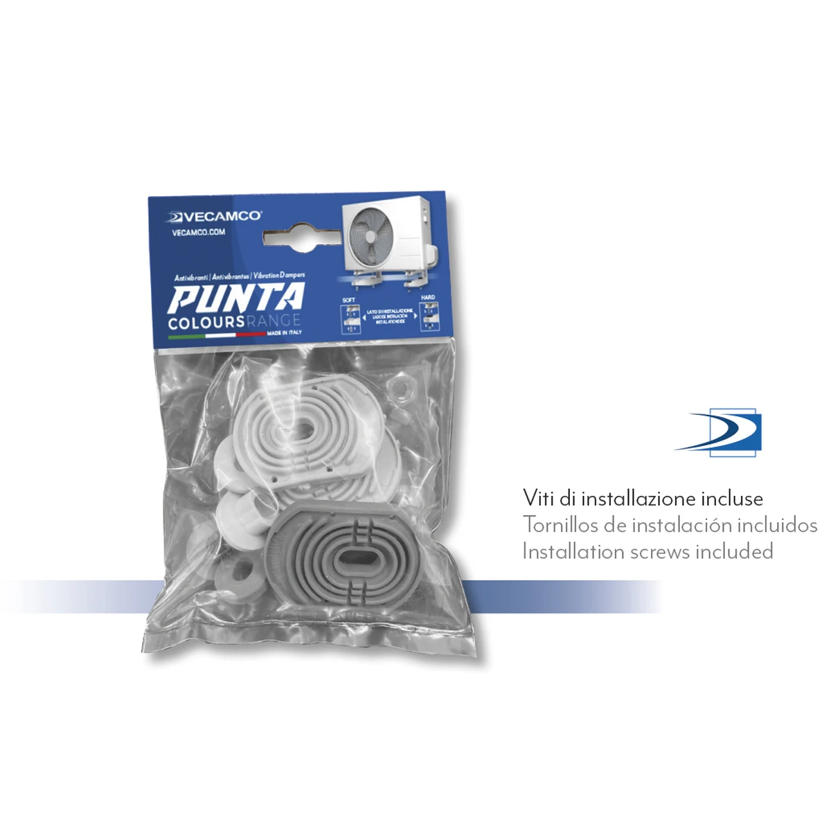 Антивибрациски гумици за клима PUNTA сет од 4 Vecamco