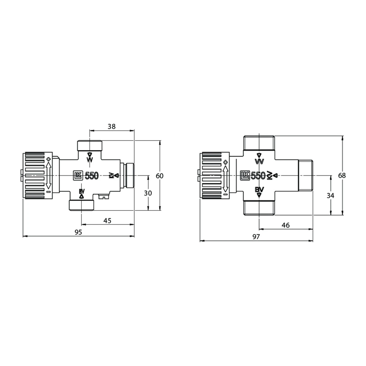 LK 550 AquaMix 090206 – цртеж со димензии
